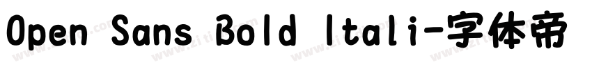 Open Sans BoId Itali字体转换